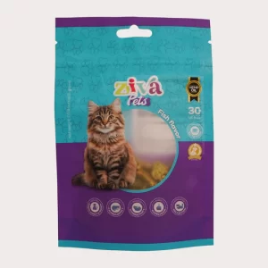 Ziva Pets Calming Cat Treats – Fish Flavor with Hemp Oil (30 Cookies)